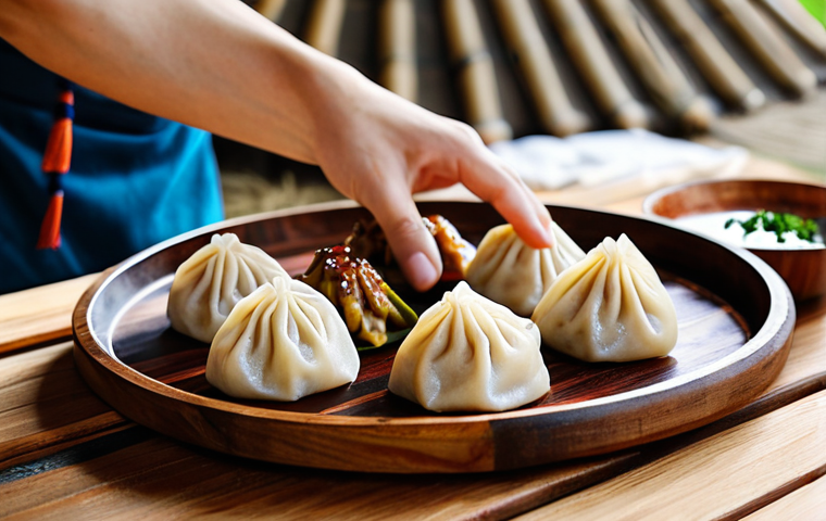 몽골의 전통 요리와 맛 - "A family-friendly scene depicting Khorkhog preparation, with a large metal pot containing meat and ...