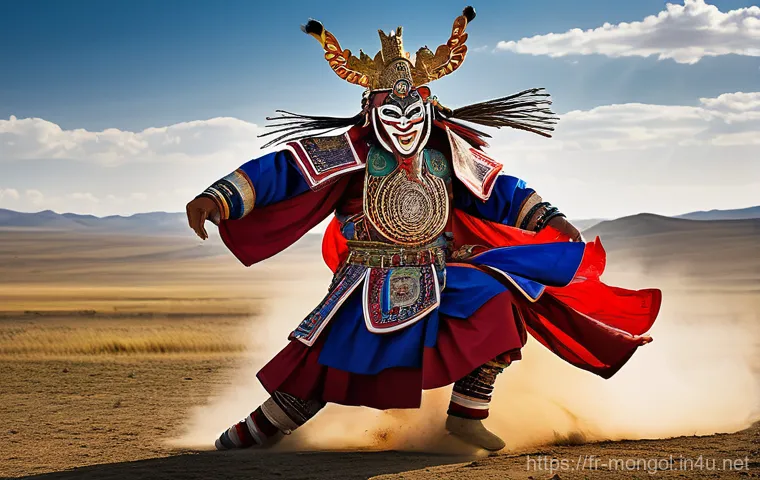 몽골의 전통 춤의 의미 - **Biyelgee Dance in a Yurt**
    An elegant Mongolian female dancer, seated gracefully on a colorful...