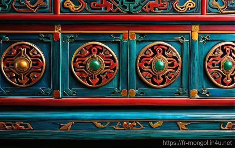 몽골의 전통 가구 - **A Cozy and Functional Mongolian Ger Interior:**
    "A warm and inviting interior scene of a tradi...